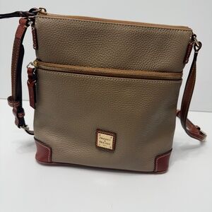 Rooney & Bourke Pebble Grain Crossbody - Taupe